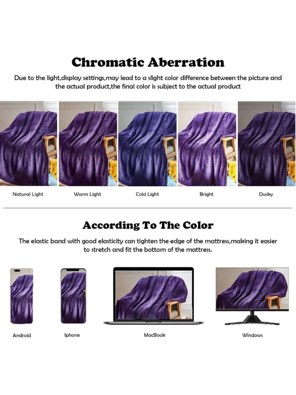 Cozy Dark Purple Soft Throw Blanket - Silky Flannel Fleece, Lightweight, All
